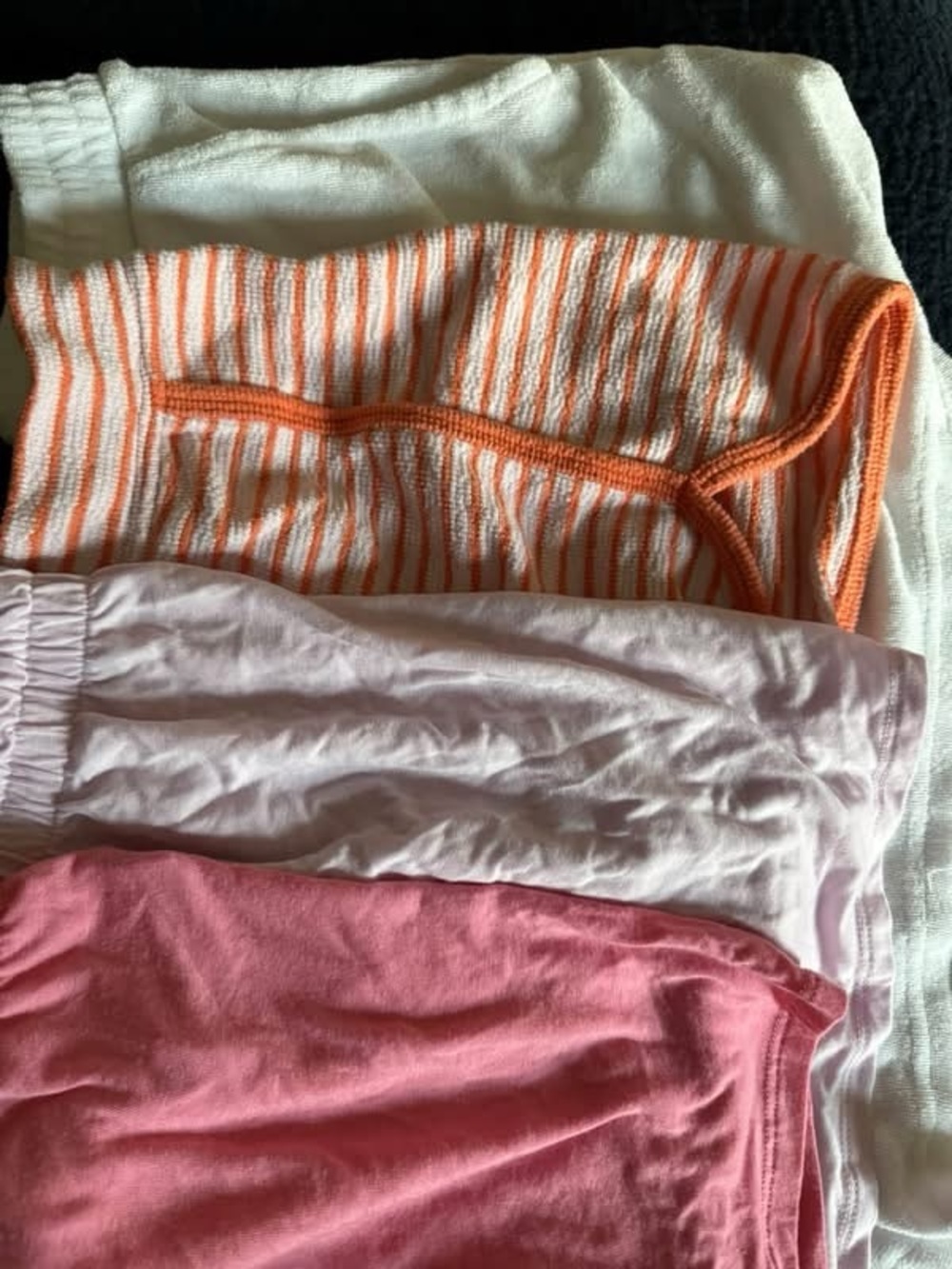 Athleta Gap lot of Pajama shorts - Pink, Light Pink, Orange Stripe, White XL 1X
